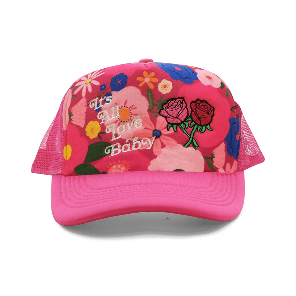 It's All Love Baby Trucker Hat Pop Flower Hat Gifts For Mother-1