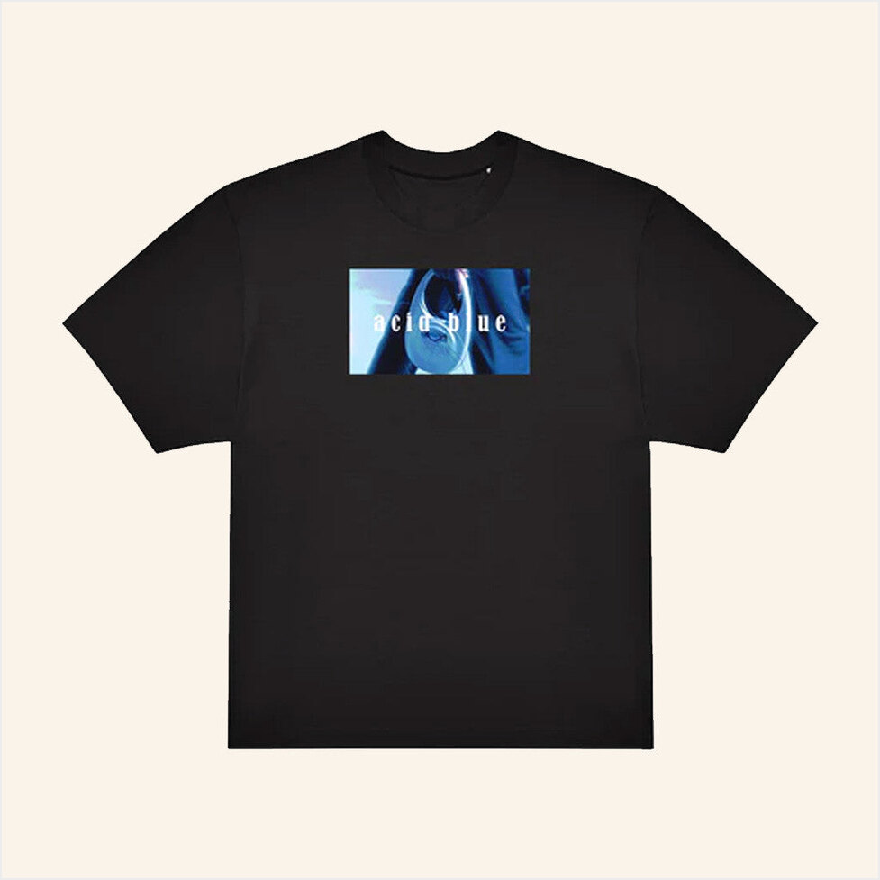 Ivoxygen Merch Acid Blue Halftone T-Shirt Gift Ideas For Dad Birthday Gifts For Friends-1