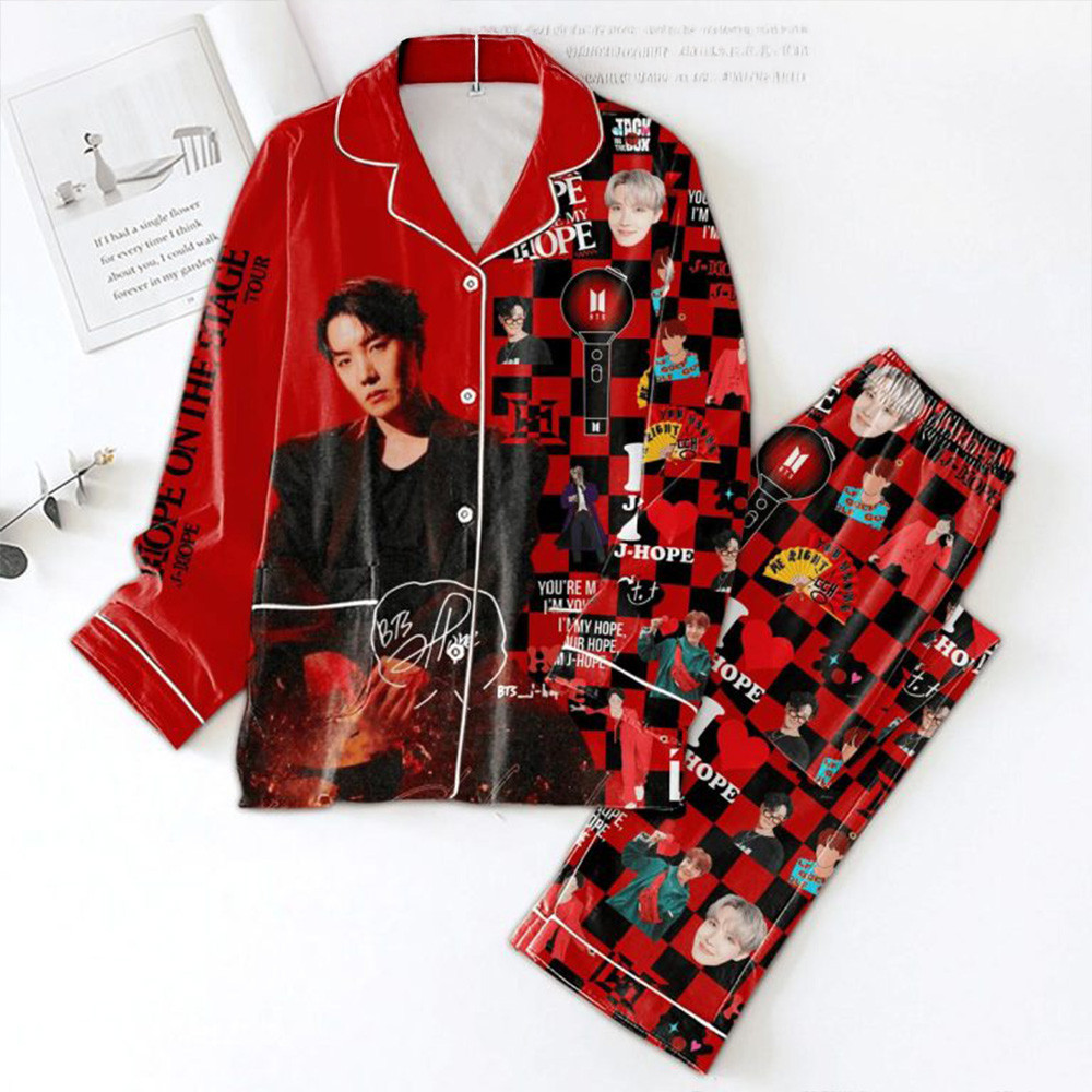J Hope On The Stage Tour Pajamas Set J Hope Merch Gifts For Girlfriend-1 J Hope On The Stage Tour Pajamas Set J Hope Merch Gifts For Girlfriend-1