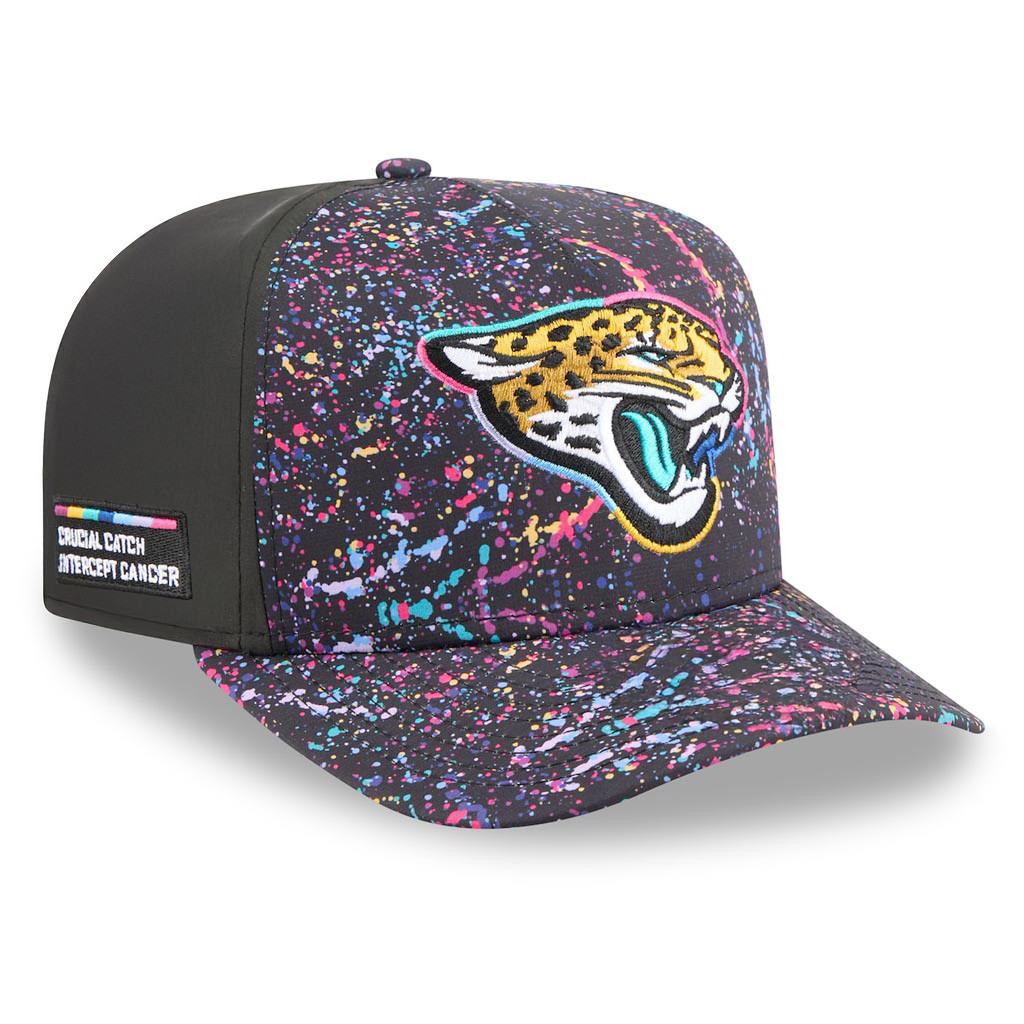 Jacksonville Jaguars Crucial Catch NFL Embroidered Hat 2025 Rainbow Jaguars Merch-1
