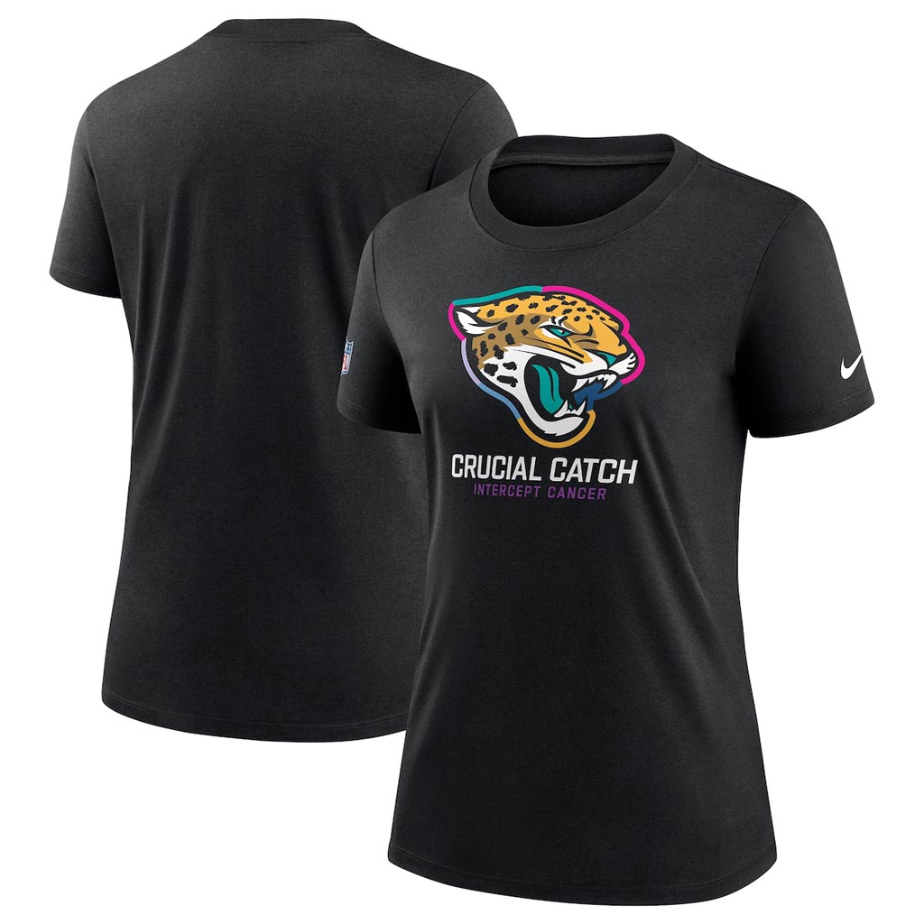 Jacksonville Jaguars Crucial Catch NFL T-Shirt 2025 Rainbow Jaguars Merch Best Gift For Her-1