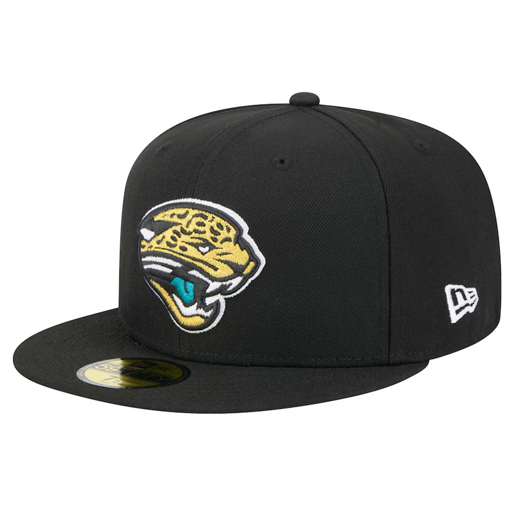 Jacksonville Jaguars New Era Throwback Main 59FIFTY Snapback Hat Football Themed Gifts-1