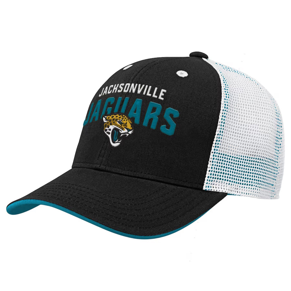 Jacksonville Jaguars Youth Core Lockup Trucker Hat Gift Ideas For Football Lovers-1
