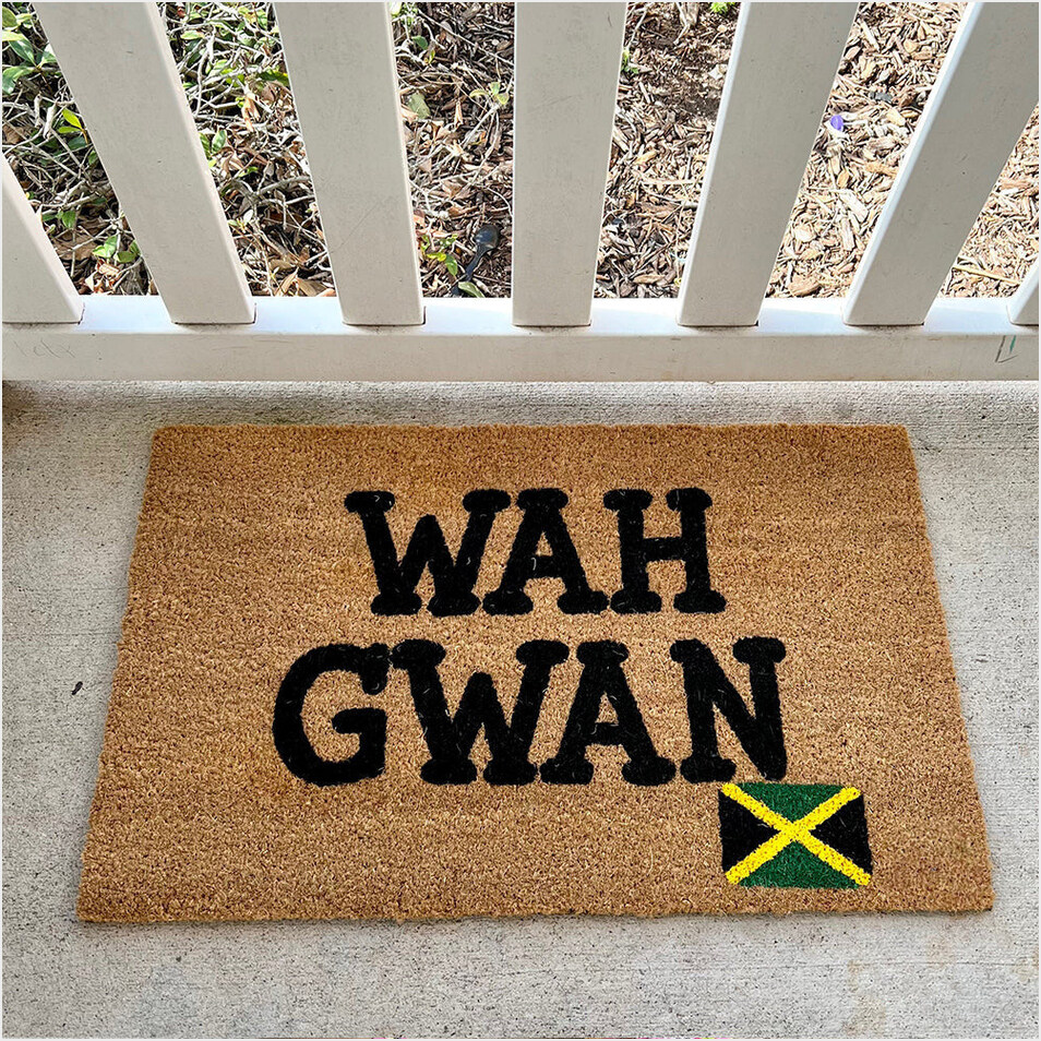 Jamaica Wah Gwan Doormat Jamaican Doormat Front Door Decor Gifts For Patriots Gifts For Besties-1
