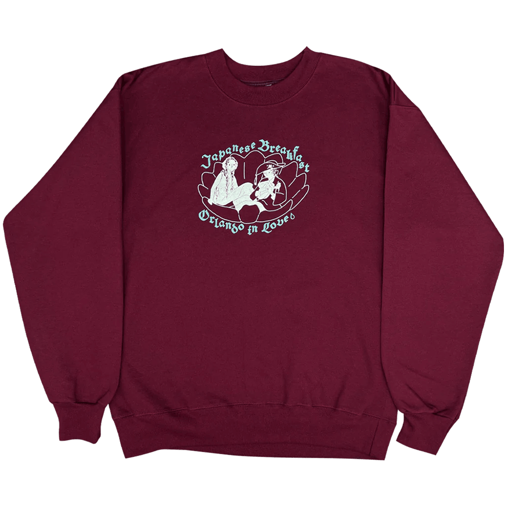 Japanese Breakfast Merch JB Orlando In Love Maroon Sweatshirt Good Fathers Day Gifts-1