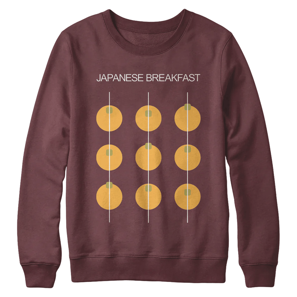 Japanese Breakfast Merch JB Persimmon Maroon Sweatshirt Last Minute Father'sDay Gifts-1