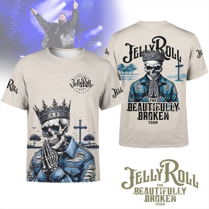 Jelly Roll The Beautifully Broken Tour T-Shirt Jelly Roll Merch Useful Gifts For Dad-1 Jelly Roll The Beautifully Broken Tour T-Shirt Jelly Roll Merch Useful Gifts For Dad-1