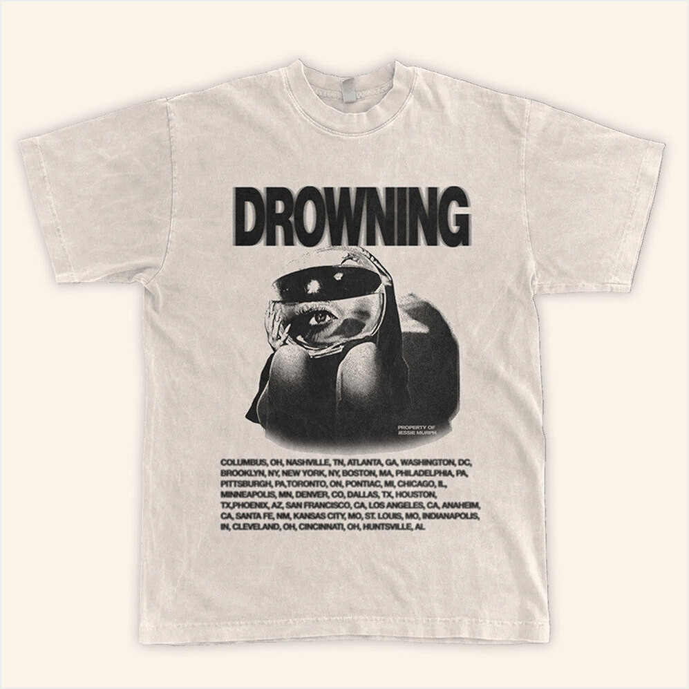 Jessie Murph Merch Drowning Tour T-Shirt Present For Wife Birthday Gifts For Best Friend-1
