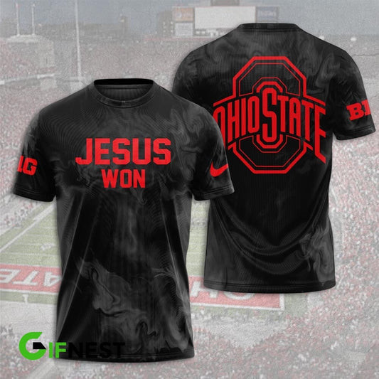Jesus Won Ohio State Football T-Shirt Presents For Football Lovers-1