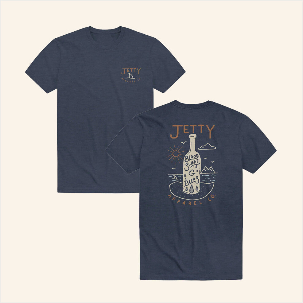 Jetty Life Merch Blood Sweat And Beers Shirt Unique Birthday Gifts For Husband Gifts For Fans-1