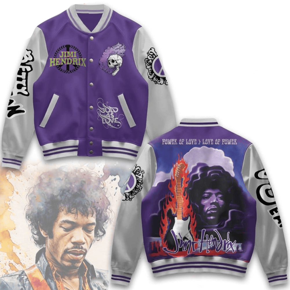 Jimi Hendrix Varsity Jacket Jimi Hendrix Merch Father's Day Presents For Husband-1