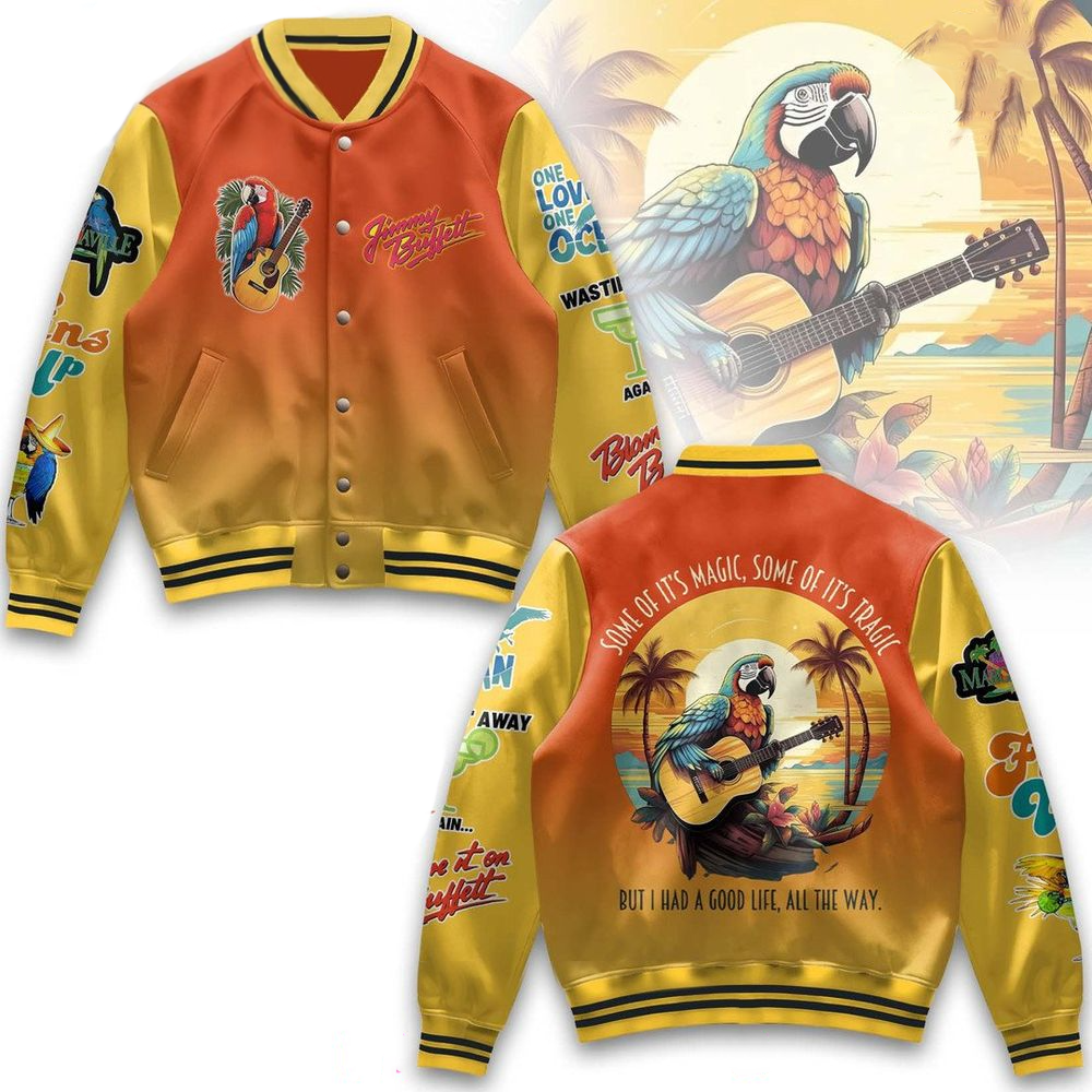 Jimmy Buffett 2025 Varsity Jacket Jimmy Buffett Merch Best Father's Day Gifts For Husband-1