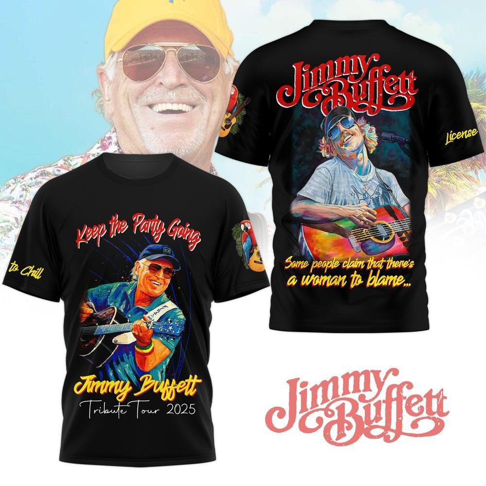 Jimmy Buffett Tribute Tour 2025 T-Shirt Father's Day Gifts For Grandpa-1