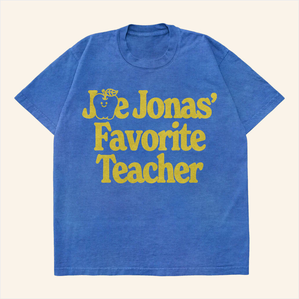 Joe Jonas Merch Favorite Teacher T-Shirt Best Gifts For Boyfriend Birthday Gifts For Friends-1
