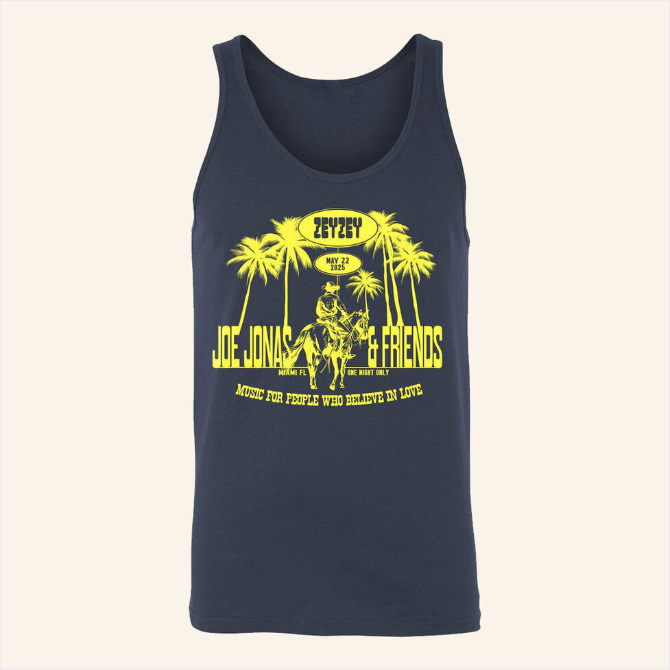 Joe Jonas Merch Miami Navy Tank Top Best Gifts For Boyfriend Birthday Gifts For Besties-1