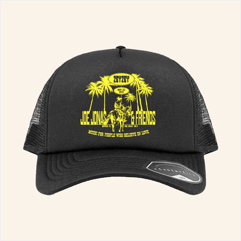 Joe Jonas Merch Miami Trucker Hat Best Gifts For Boyfriend Birthday Gifts For Friends-1
