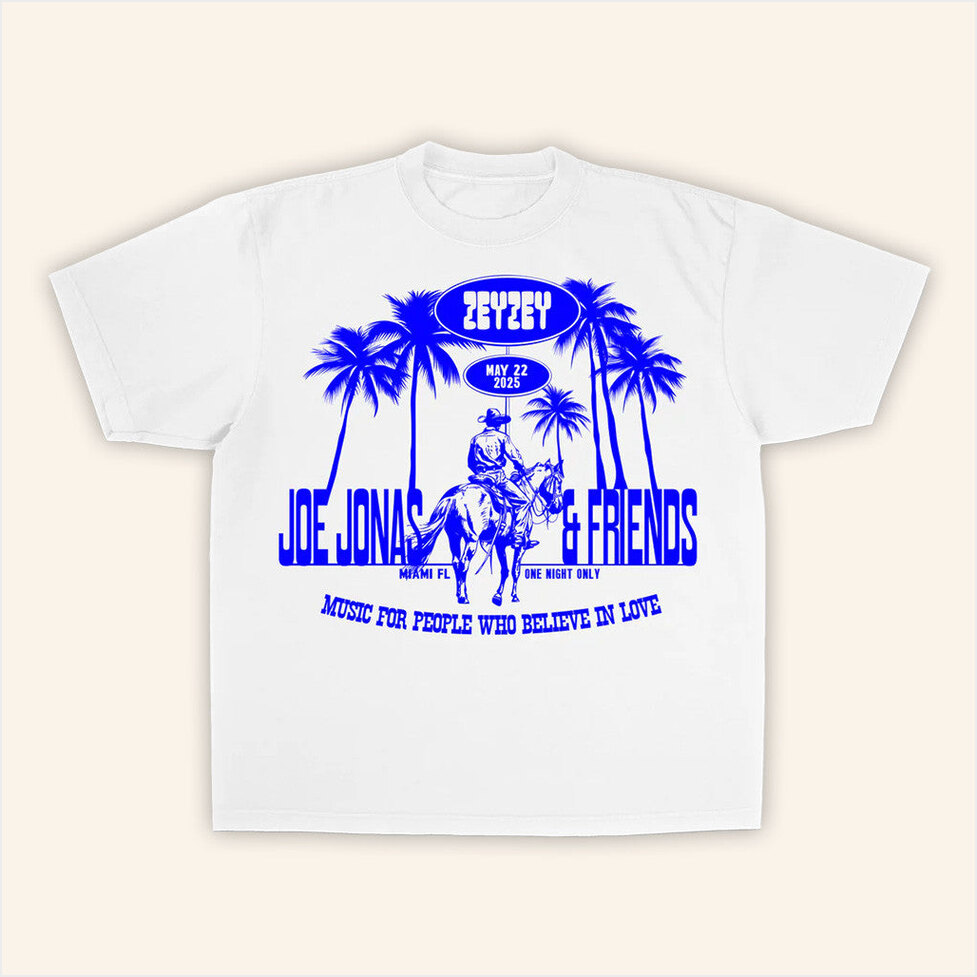 Joe Jonas Merch Miami White T-Shirt Gifts For Friends Birthday Gifts For Brother-1