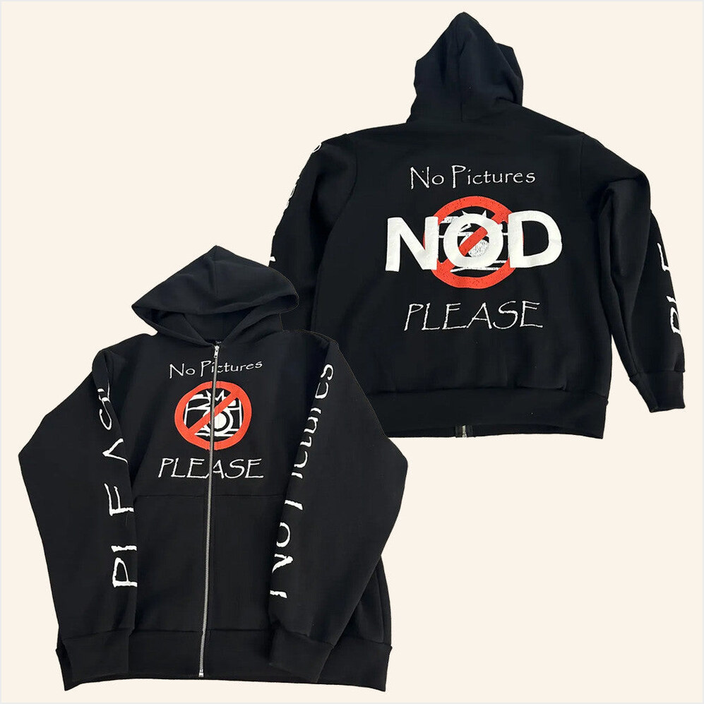 Joeyy Merch No Picture Nod Please Zip Hoodie Gifts For Dudes Birthday Gifts For Besties-1