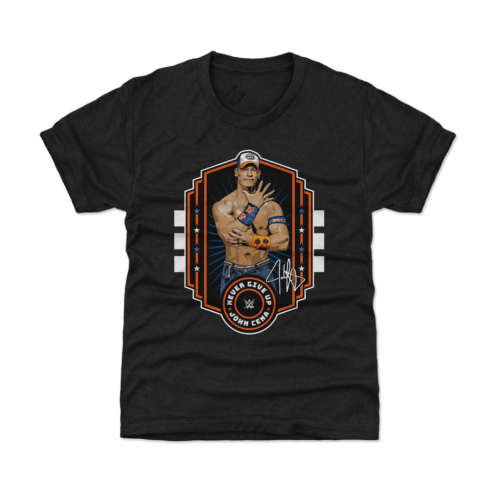 John Cena Never Give Up Emblem T-Shirt Special Gifts From Dad To Daughter-1