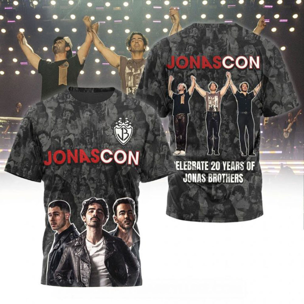 Jonas Brothers 20th Anniversary Tour 2025 T-Shirt Jonas Brothers Merch Awesome Father's Day Gifts-1