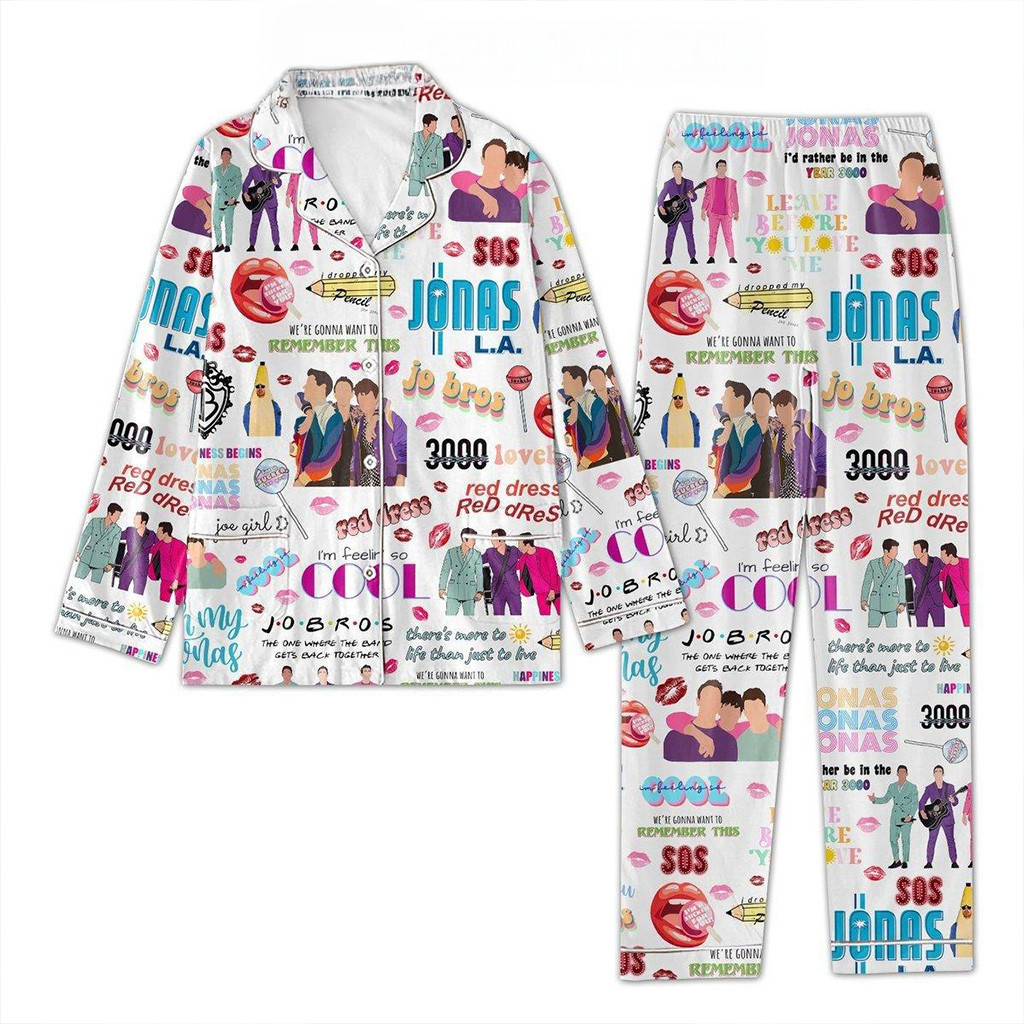 Jonas Brothers The Album Pajamas Set Jonas Brothers Merch GiftsFor Music Lovers-1