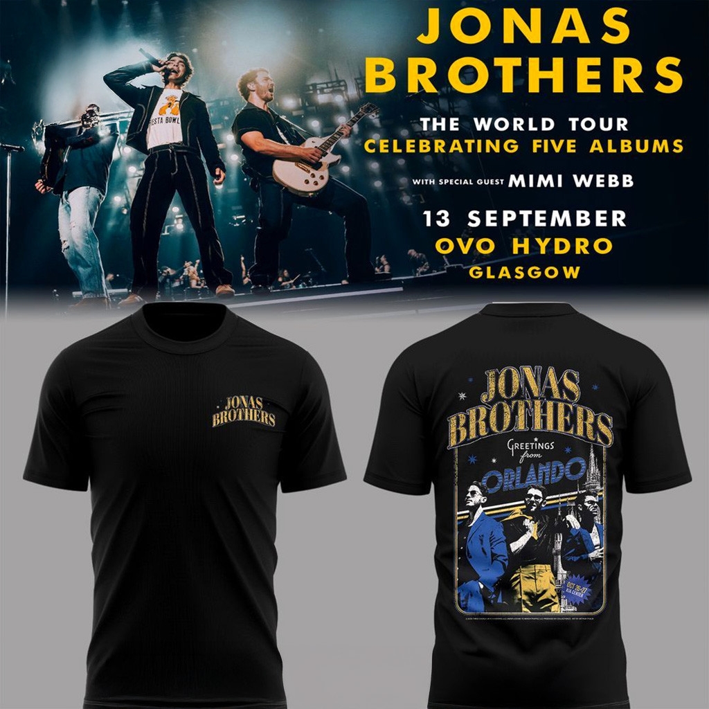 Jonas Brothers The World Tour Greetings From Your Hometown x Orlando T-Shirt Jonas Brothers Merch-1
