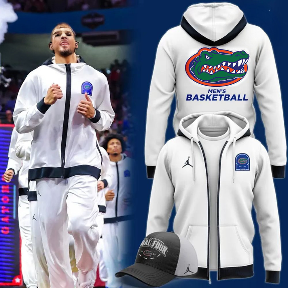 Jordan Brand Black Florida Gators 2025 NCAA Men's Basketball National Champions Zip Hoodie Fans-1