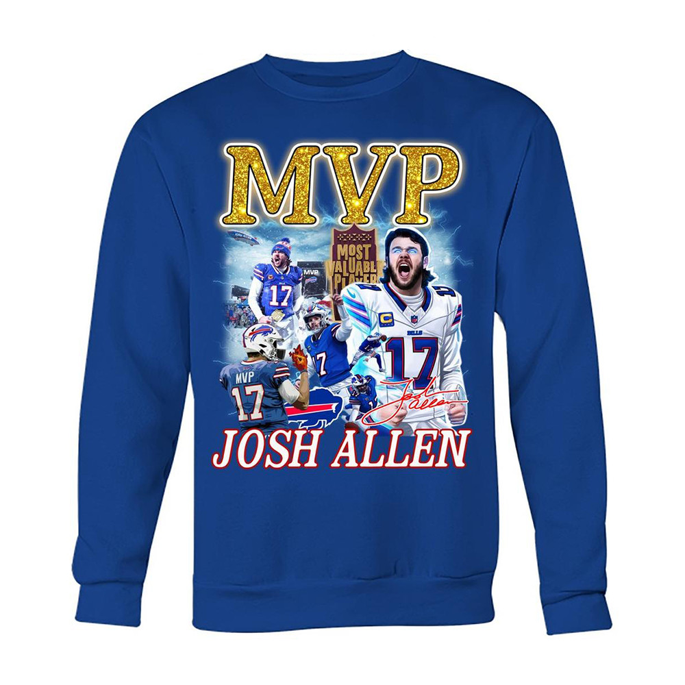 Josh Allen Buffalo Bills MVP Sweatshirt Presents For Football Fans-1
