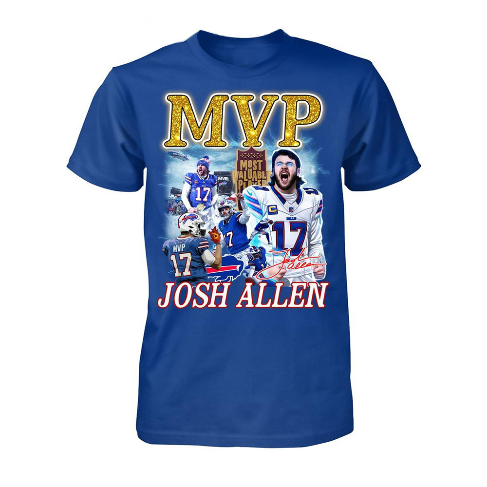 Josh Allen Buffalo Bills MVP T-Shirt Gifts For Football Fan-1