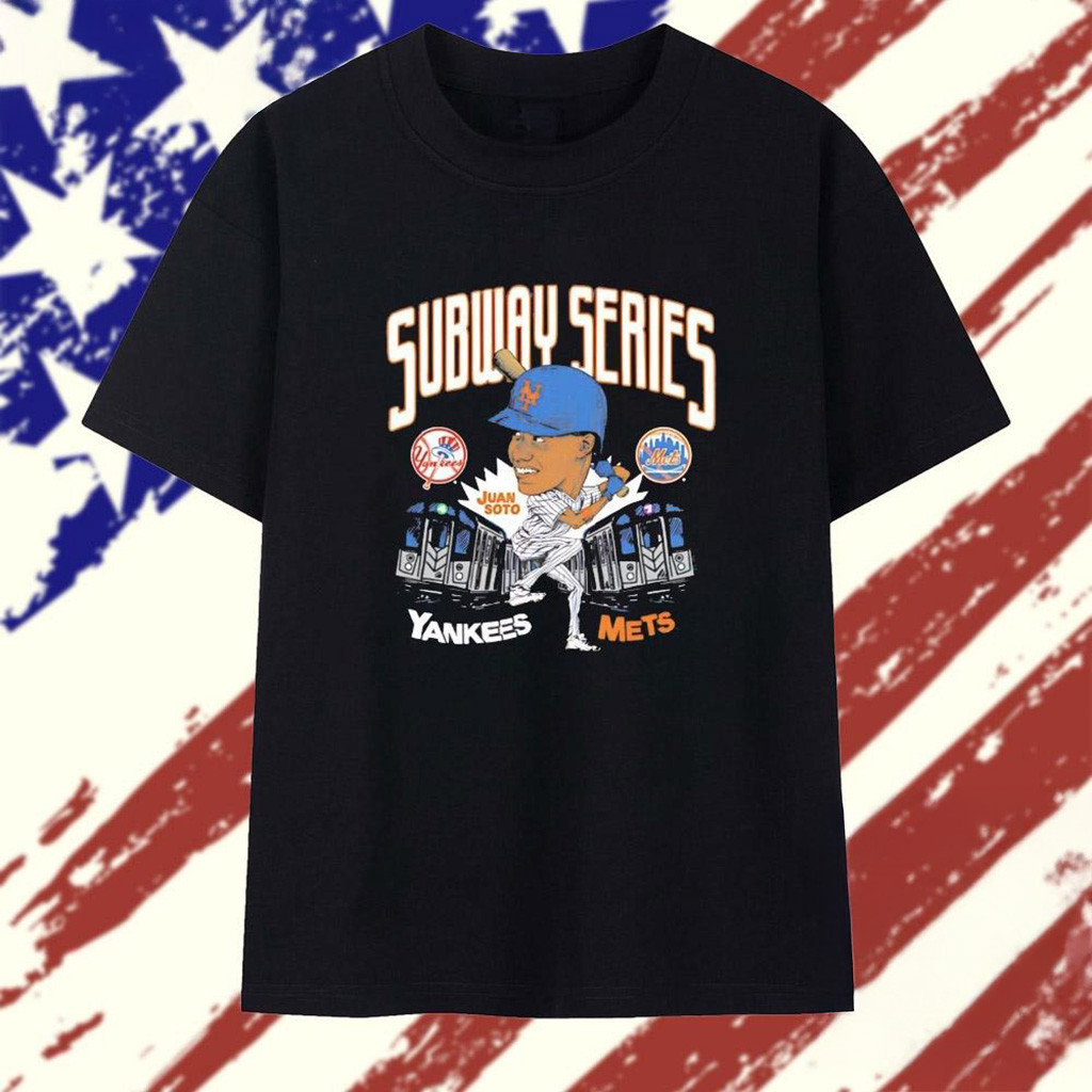 Juan Soto New York Mets 2025 Subway Series Graphic T-Shirt New York Mets Merch Fans Gifts-1 Juan Soto New York Mets 2025 Subway Series Graphic T-Shirt New York Mets Merch Fans Gifts-1