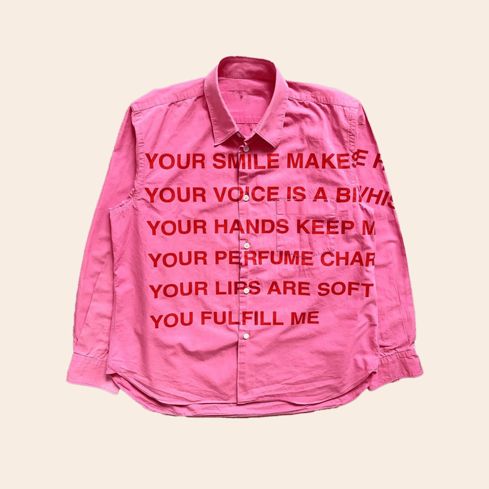 Junya Watanabe Poem Shirt Comme Des Garcons X Junya Watanabe Long Sleeve Button Up Shirt-1