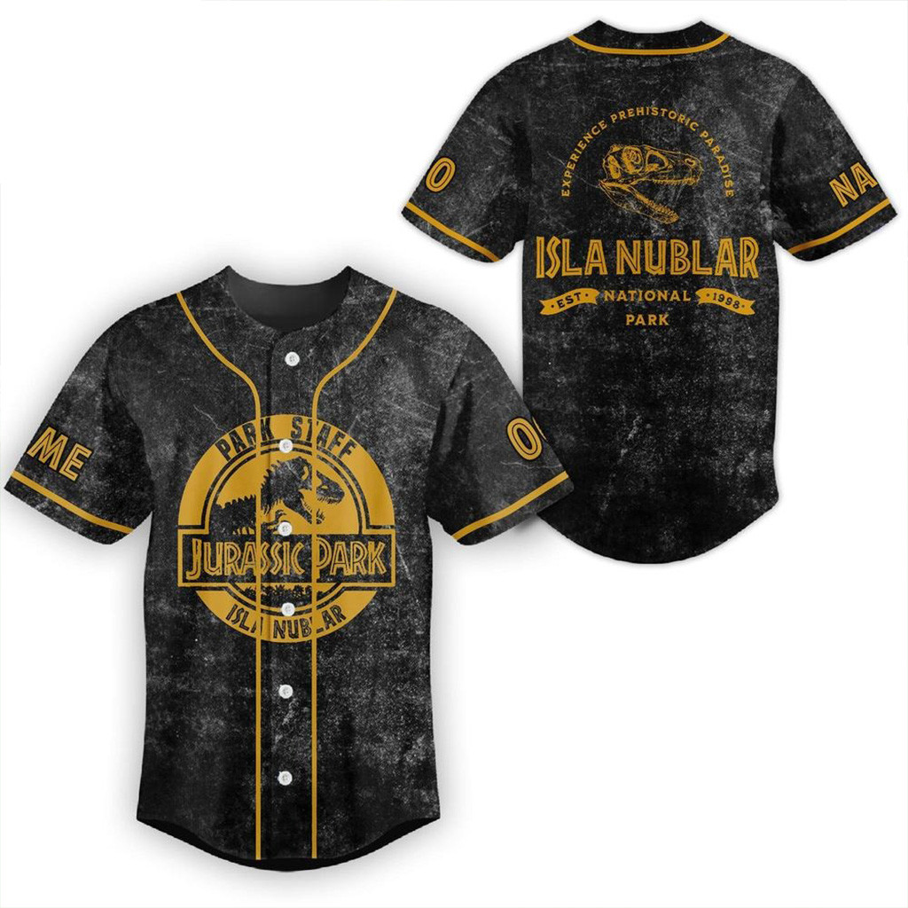 Jurassic Park Isla Nublar Baseball Jersey Fan Merch Best Gifts For Husband-1