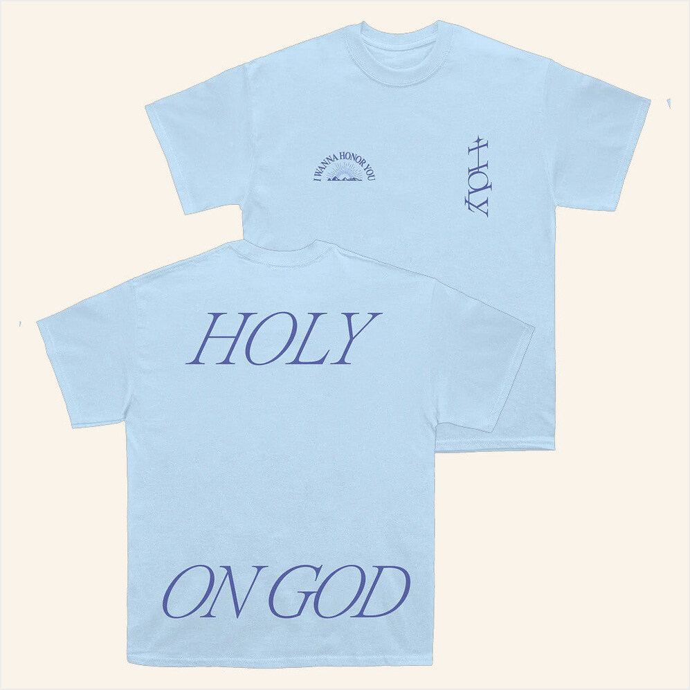 Justin Bieber Merch Holy Light Blue T-Shirt Gift Ideas For Girlfriend Gifts For Besties-1