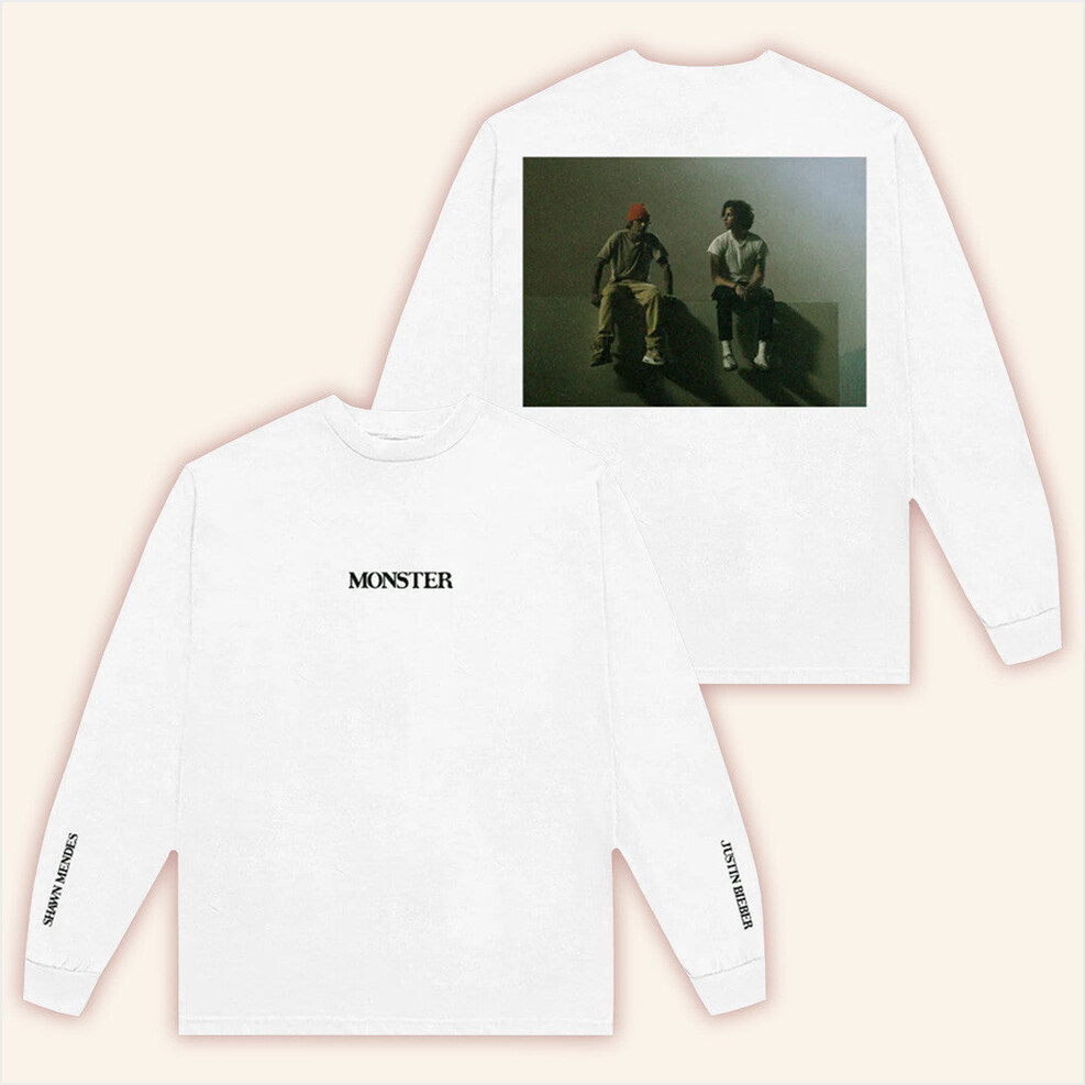 Justin Bieber Merch Monster Long Sleeve T-Shirt Gift Ideas For Fans Gifts For Best Friend-1