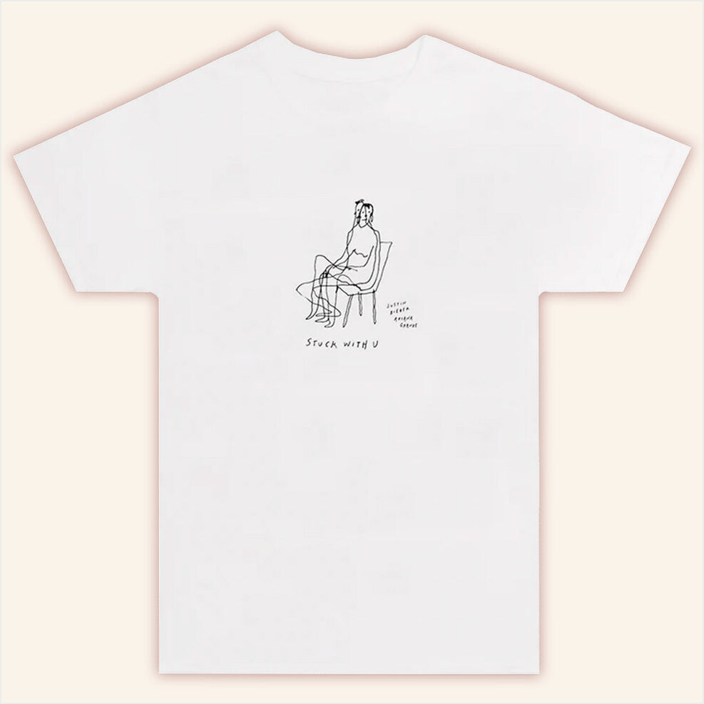 Justin Bieber Merch Stuck With U Chair T-Shirt Best Birthday Gift For Friends Gifts For Fans-1