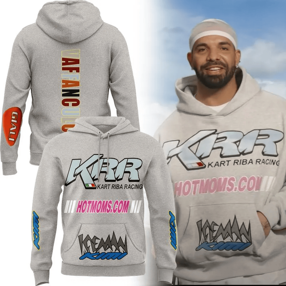 KRR Kart Riba Racing x HotMoms Statement Special Gray Hoodie Father's Day Gifts For Son In Law-1