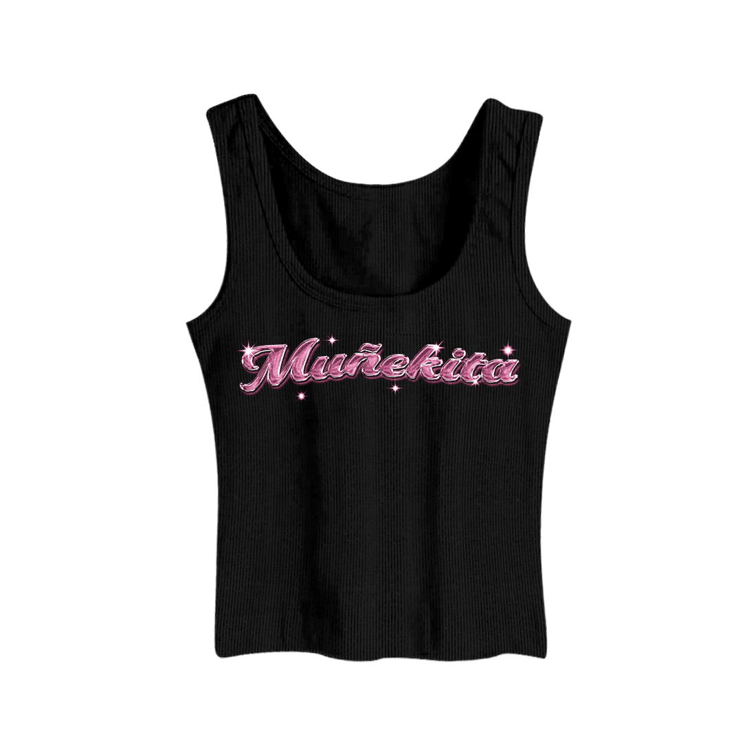 Kali Uchis Merch Munekita Black Rhinestone Tank Top 1St Mothers Day Gifts-1