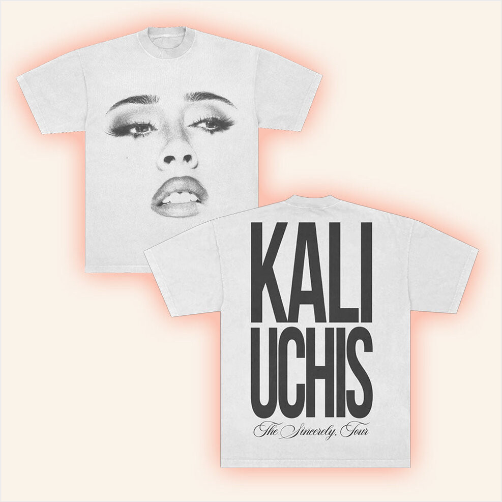 Kali Uchis Merch Sincerely Tour Face T-Shirt Gifts For Sister Birthday Gifts For Besties-1