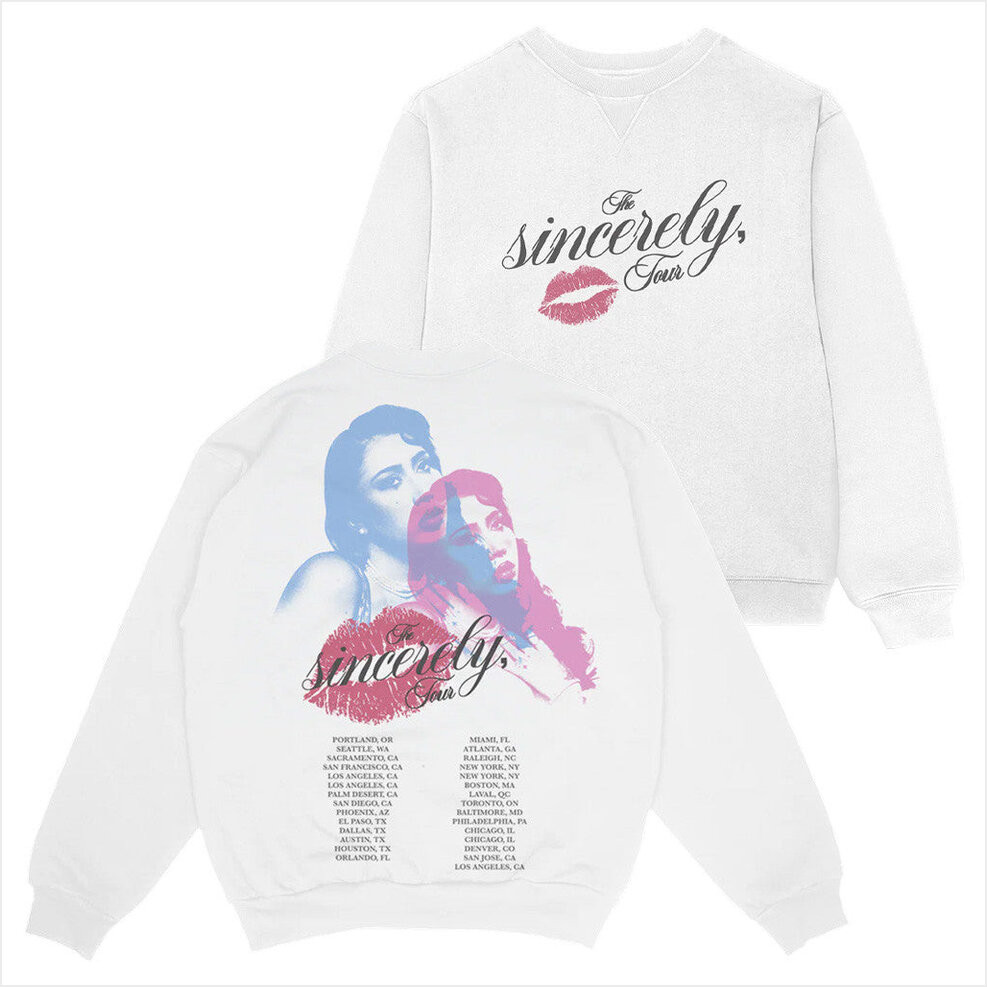 Kali Uchis Tour Merch 2025 Sincerely Tour Crewneck Sweatshirt Gifts For Her Gifts For BFF-1