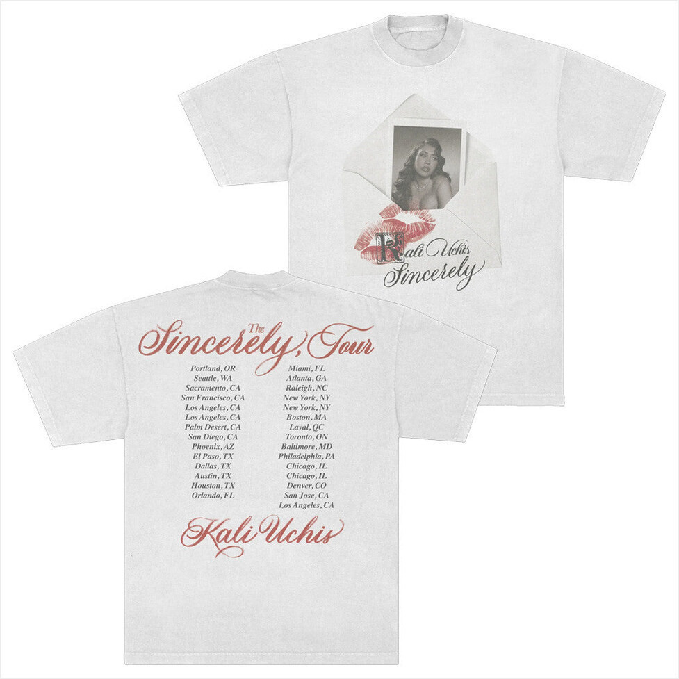 Kali Uchis Tour Merch 2025 Sincerely Tour Envelope T-Shirt Gifts For Girlfriend Gifts For Fans-1
