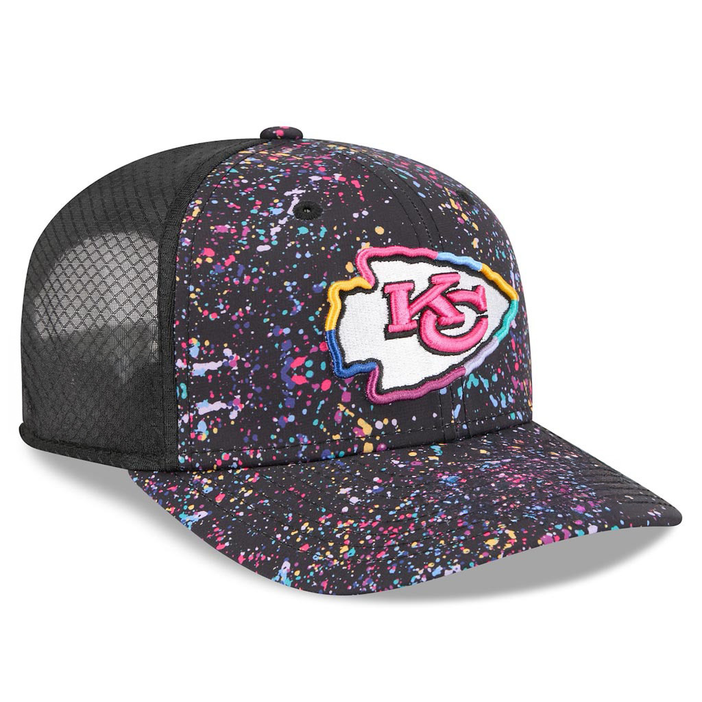 Kansas City Chiefs Crucial Catch NFL Trucker Hat 2025 Rainbow Chiefs Merch-1