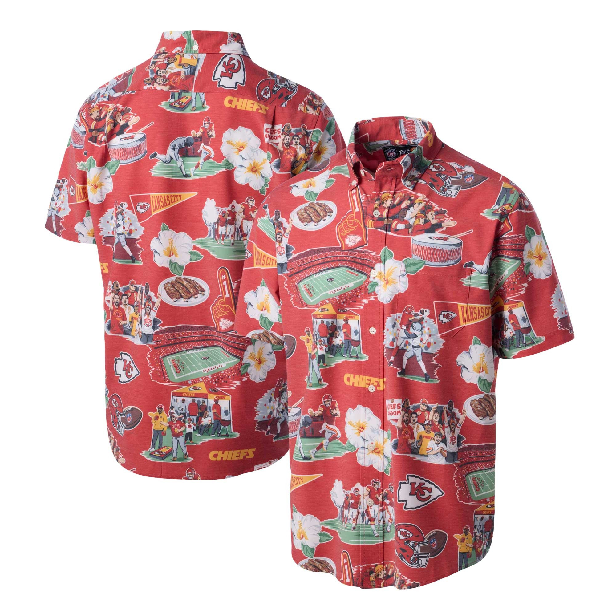 Kansas City Chiefs Hawaiian Shirt NFL Aloha Shirt Best Father's Day Gifts For Dad-1