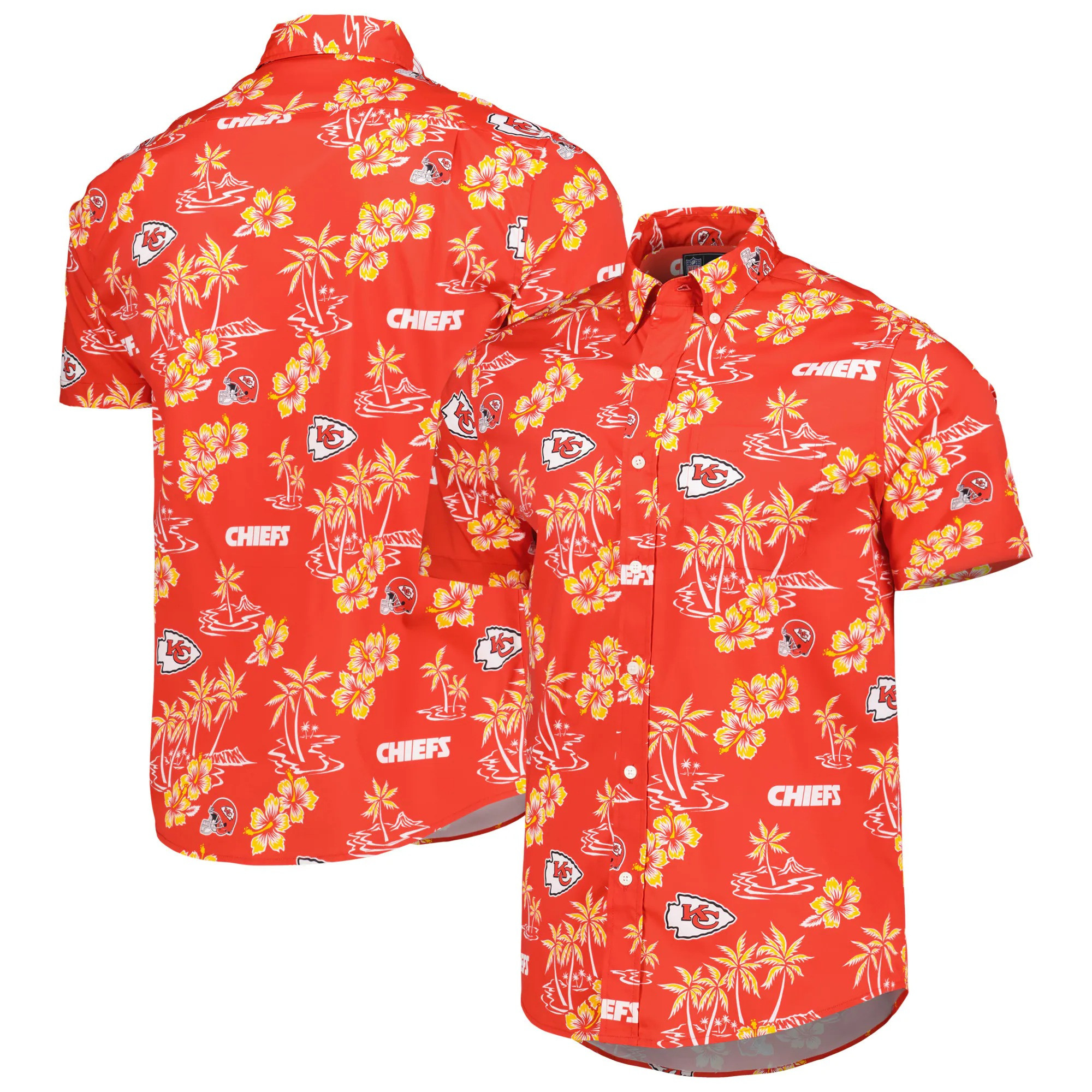 Kansas City Chiefs Hawaiian Shirt NFL Aloha Shirt Best Father's Day Gifts For Grandpa-1