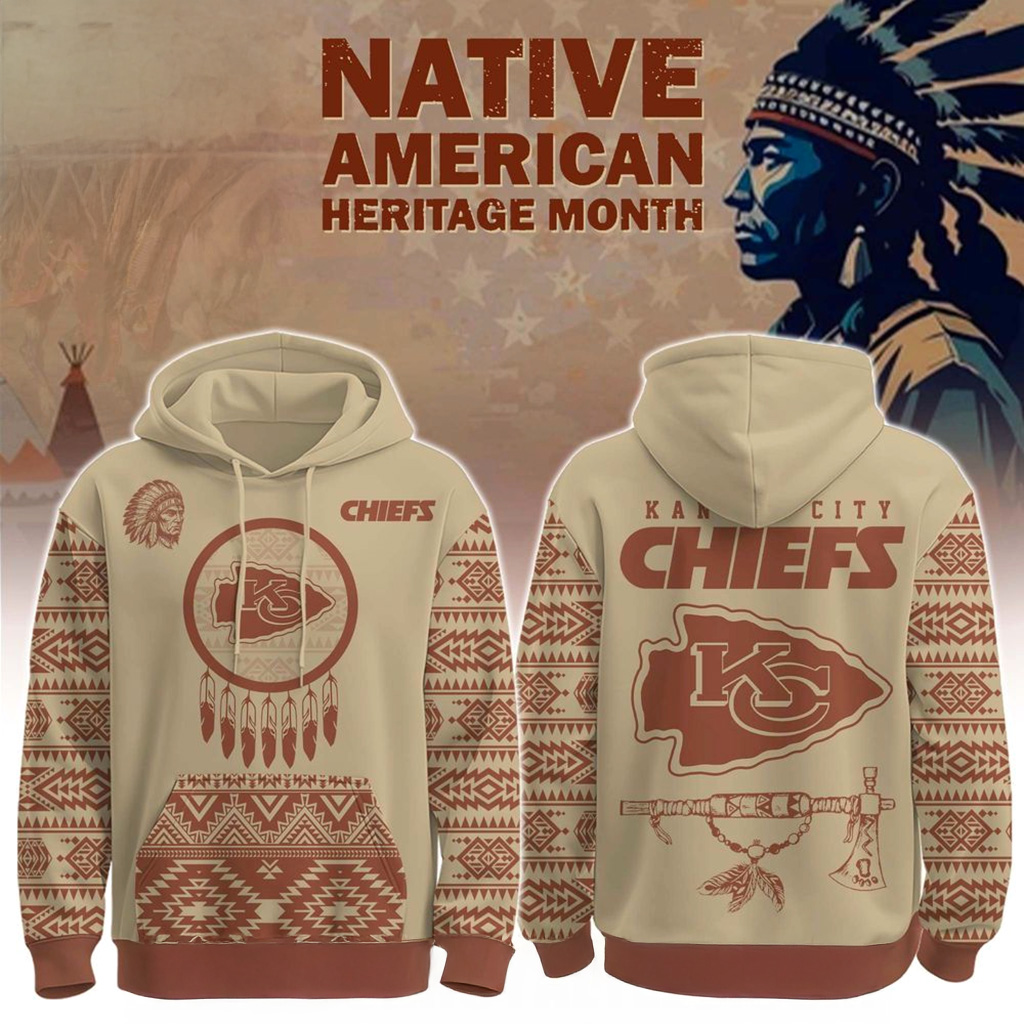 Kansas City Chiefs Native American Heritage Month Hoodie Chiefs Merch Christmas Gifts For Dad-1