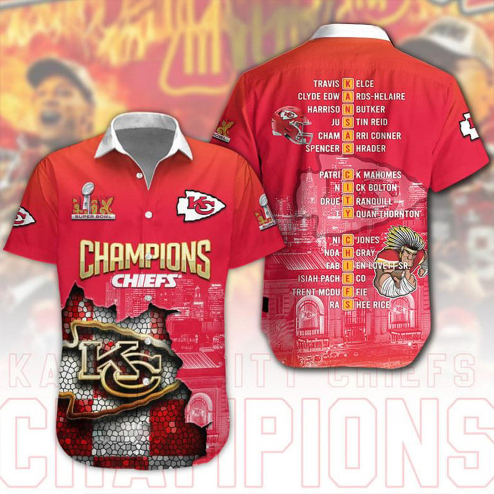 Kansas City Chiefs Super Bowl LIX Champions Hawaiian Shirt Presents For Football Lovers-1 Kansas City Chiefs Super Bowl LIX Champions Hawaiian Shirt Presents For Football Lovers-1
