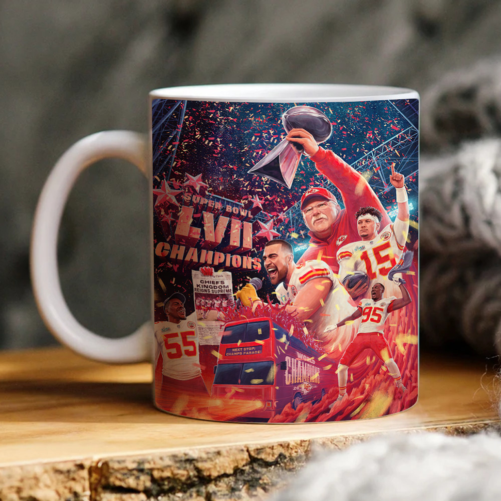 Kansas City Chiefs Super Bowl LVII Mug Best Gifts For Football Fans-1