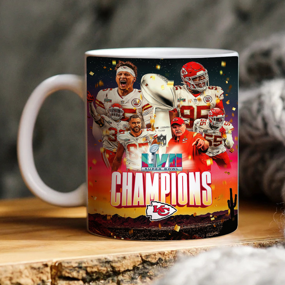 Kansas City Chiefs Super Bowl LVII Mug Football Fan Gift Ideas-1