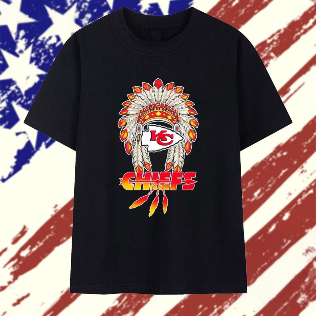 Kansas City Chiefs X Native American 2025 Baseball T-Shirt Chiefs Merch Gifts For Father-1
