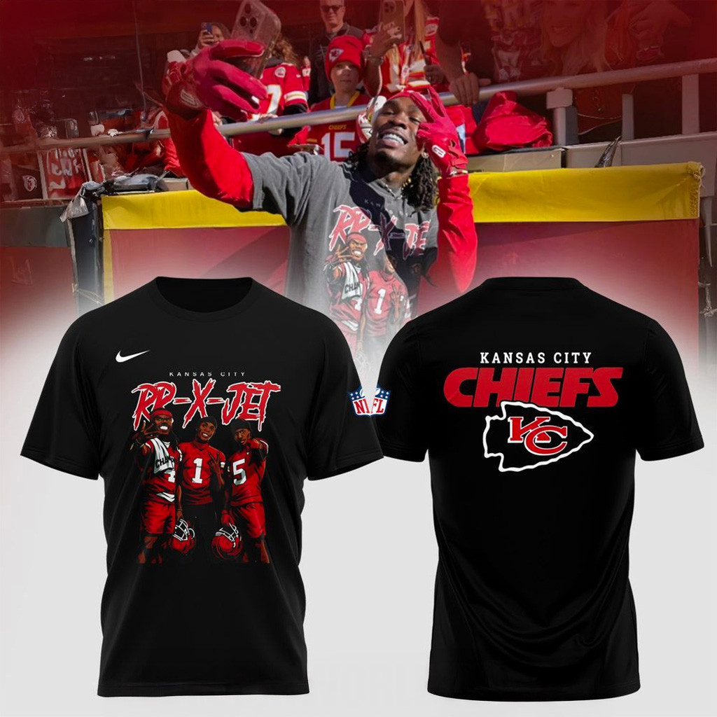 Kansas City Chiefs x RP X JET T-Shirt Chiefs Merch Christmas Gifts For Football Fan-1