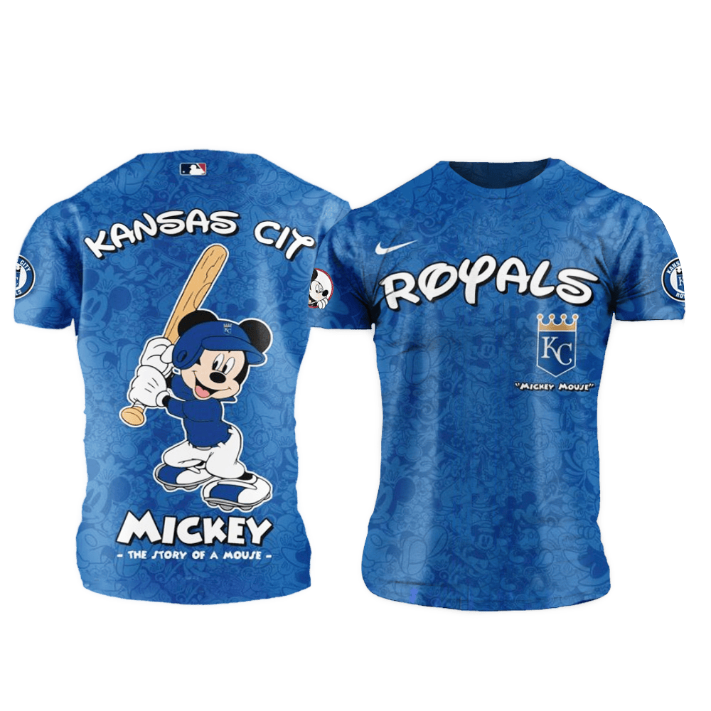 Kansas City Royals MLB x Mickey Night Game Shirt Kansas City Royals Merch Best Gifts For Dad-1